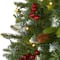 4ft. Pre-Lit Snow Tipped Portland Spruce Artificial Christmas Tree with Frosted Berries and Pinecones, Clear LED Lights